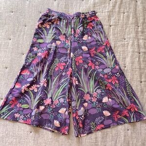 Gudrun Sjoden purple flowy pants, size small, excellent condition
